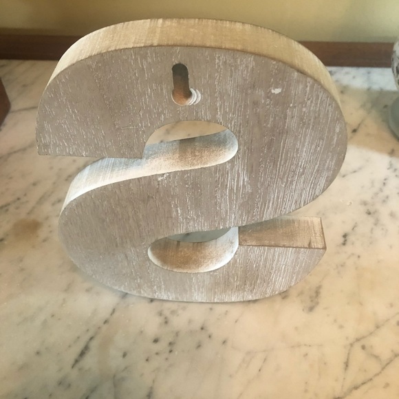 Hand Painted Wood Letter S Standing or Wall Decor - Picture 2 of 6